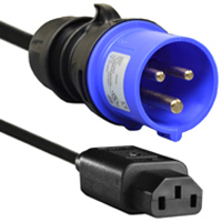 IEC 60309 (6h) 15 Amp 250 Volt Detachable Cord Set